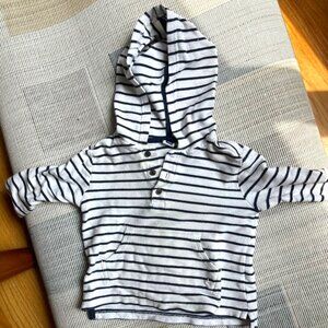 Janie and Jack Navy & White Striped Pullover Sweater, Size 18-24 Months